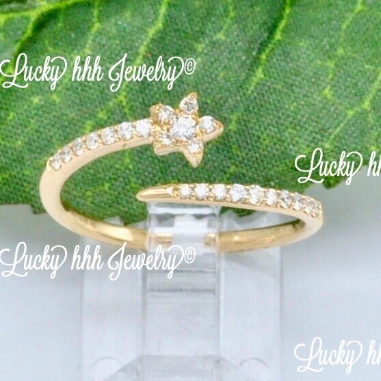  14k Solid Yellow Gold ladies Natural Diamond Ring  Style stylish 0.13 ct 