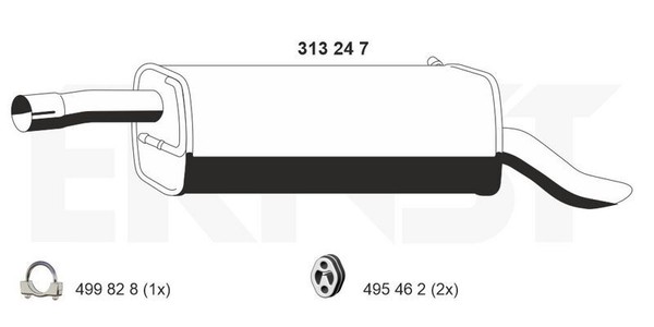 Ernst 313247 EndschalldäMpfer FüR Ford-image