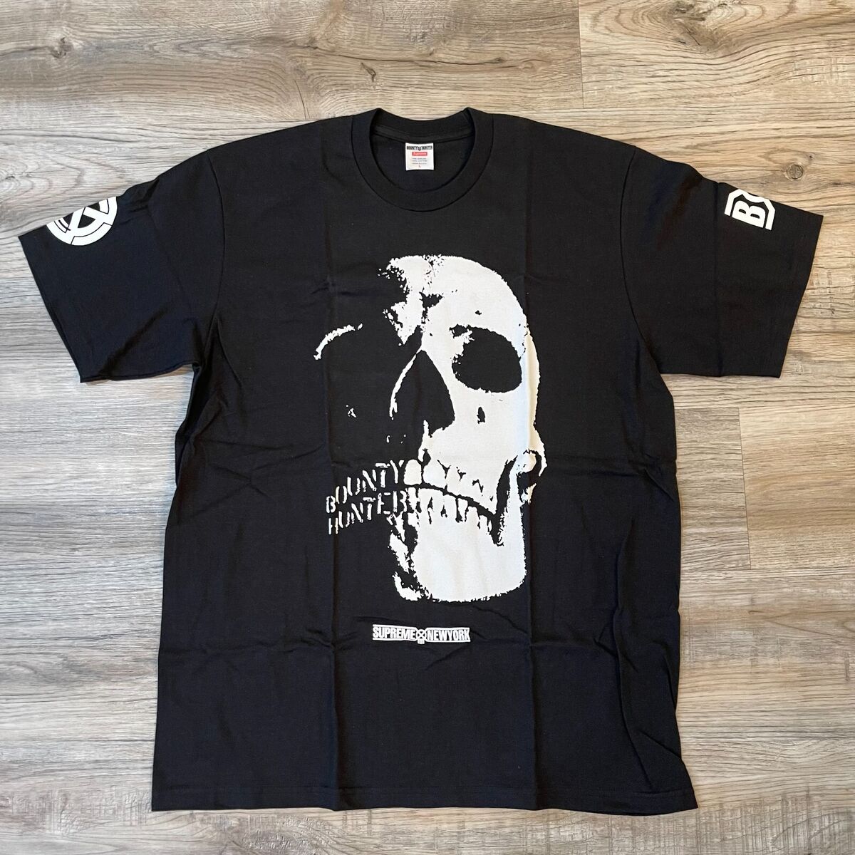 New Supreme x Bounty Hunter Skull Tee T-Shirt Black Fall New Supreme x Bounty Hunter Skull Tee T-Shirt Black Fall
