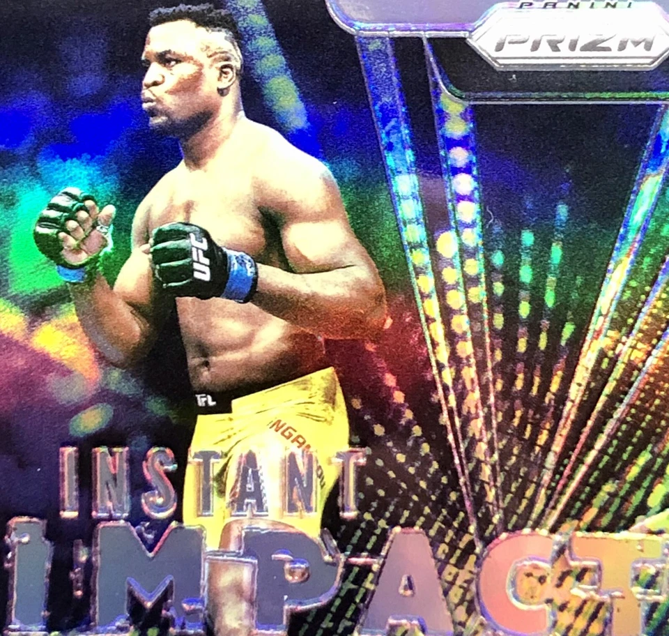 2021 Prizm UFC Francis Ngannou INSTANT IMPACT SILVER HOLO SSP #7 1ST YEAR PRIZM! - Image 2 of 4