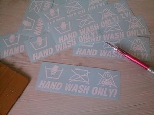 1 Aufkleber " Hand wash only " Einzelbuchstaben auf Trägerfolie neu | eBay