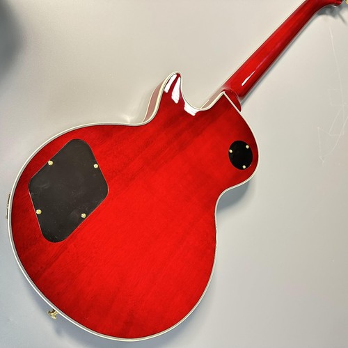 Battipenna Red LP Chitarra Elettrica Corpo Solido Oro Hardware Nero 22 Tasti - Foto 5 di 13