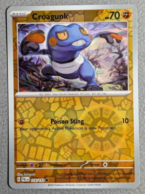 Croagunk Reverse Holo NM PAL 114/193 Paldea Evolved Pokemon Card