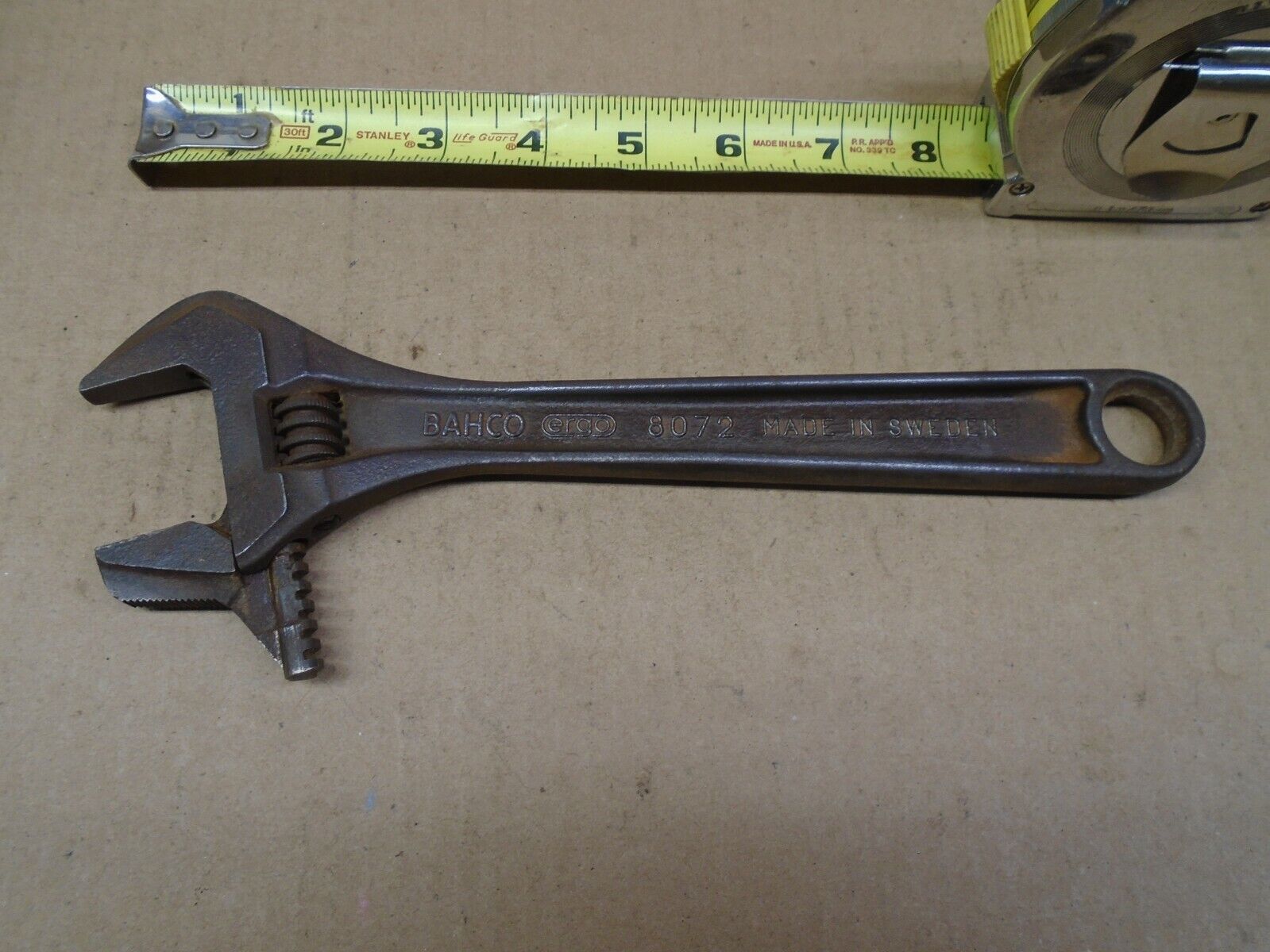 Bahco Sweden 10" Adjustable Wrench No 8072