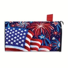 Mail Box Cover Patriotic Flag Secure with Buckle Strap 18X21 New