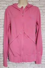 Nike Dri-Fit Hooded Jacket Womens Medium Pink Full Zip Active Wear Running