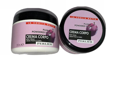 Set Of 2 Perlier Plum & Sugar Powdered Body Cream 200Ml