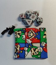 Mario Luigi Mini Würfeltasche, Brettspielaufbewahrung, Stoff Token Etui für DnD Spiele