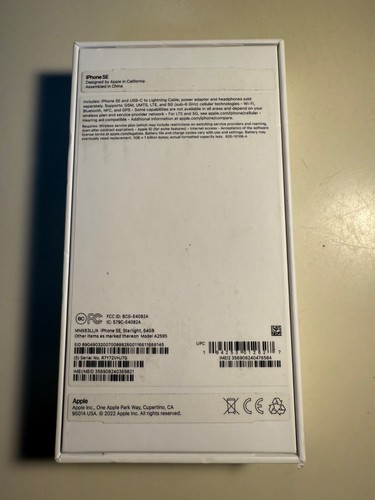EMPTY BOX ONLY FOR IPHONE SE MODELMMX3LL/A, 64GB, STARLIGHT, NO PHONE - 第 3/5 張圖片