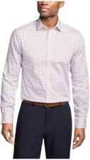 Tommy Hilfiger Men's Regular Fit Twill Dress Shirt, White Multi, XL( 17.5 32/33)