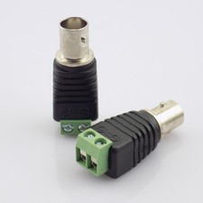 1PC Coax Cat5 to BNC Female Connectors Video Plug Adapter Balun For CCTV Camera