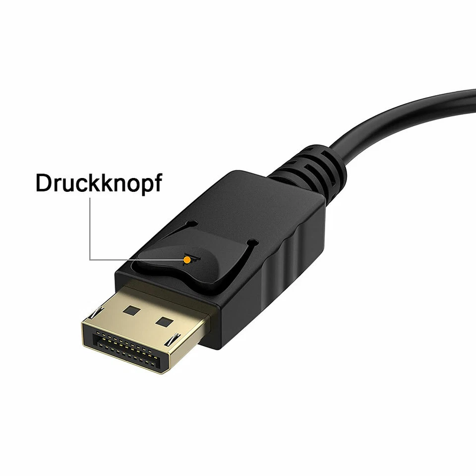 Displayport > HDMI Adapter / DP Stecker > HDMI Buchse Kabel PC HD TV Konverter - Bild 4 von 4