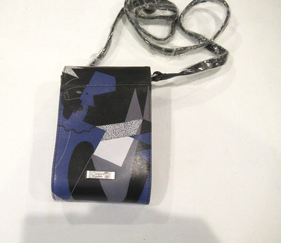 Icon Monedero Negro y Azul, Correa Bandolera 45" Foto 4 de 4