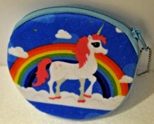 Cute Unicorn Rainbow Mythical Magical Creature Coin Purse Pouch Bag NEW