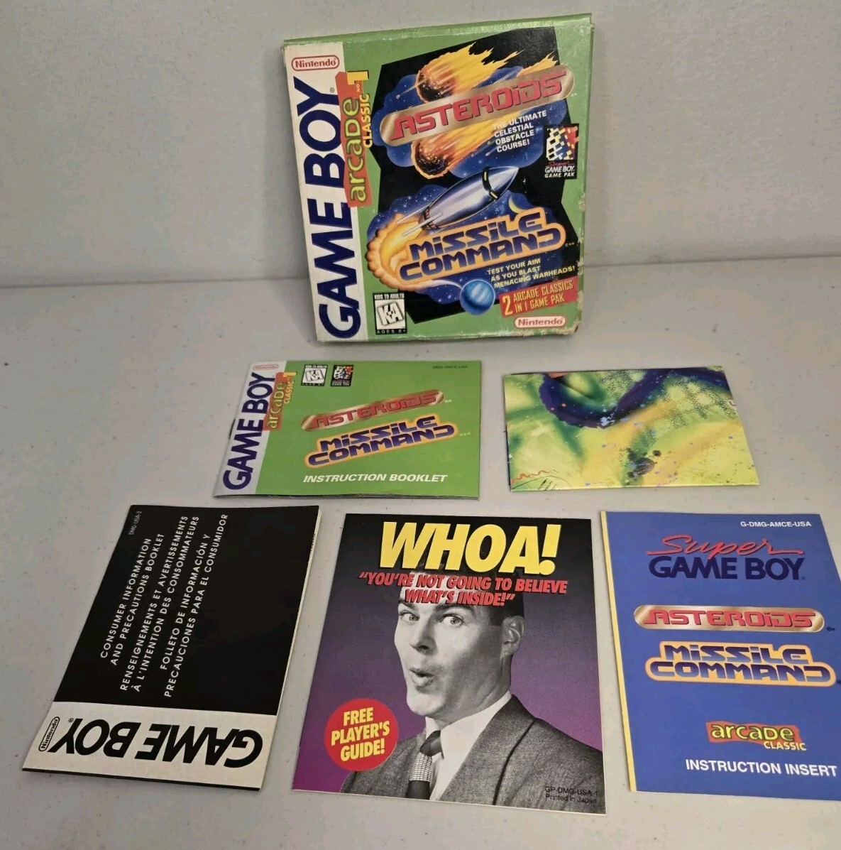 Game Boy Arcade Classic 4: Defender/Joust, Box and Instruction Booklet **NO GAME