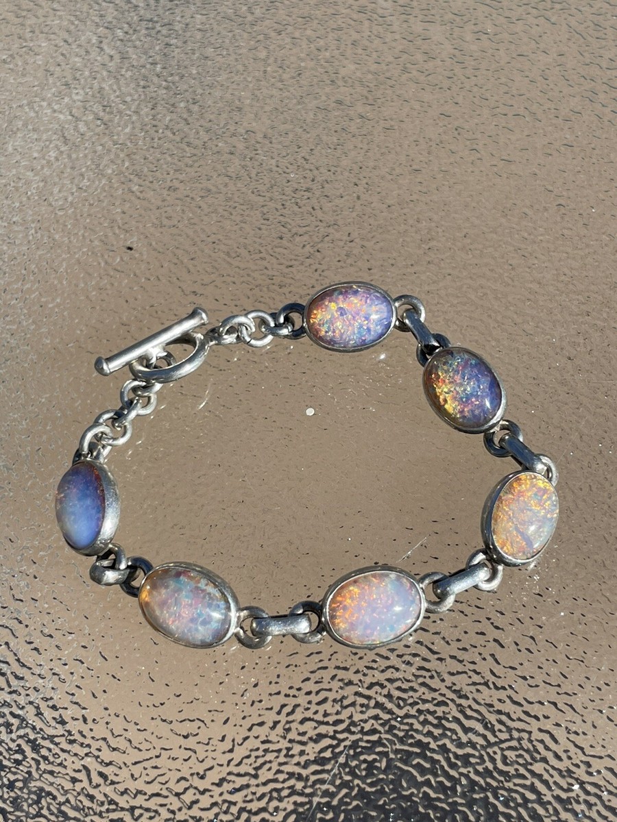 Very Rare Pink Opal Vintage Southwest Sterling Silver Bracelet Very Rare Pink Opal Vintage Southwest Sterling Silver Bracelet