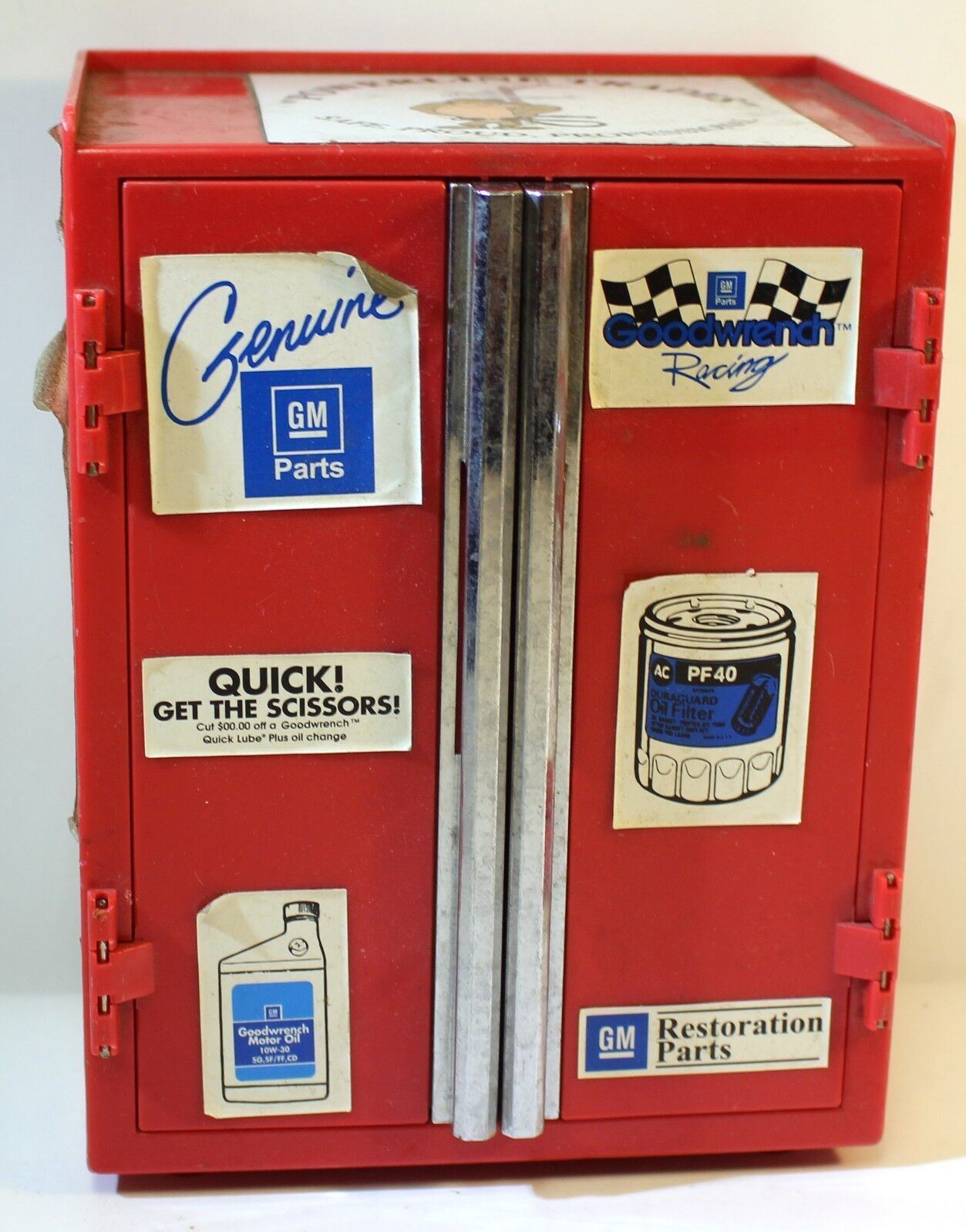 Vintage FunRise GM Goodwrench Mechanics Deluxe Toy Tool Chest 1995 Red