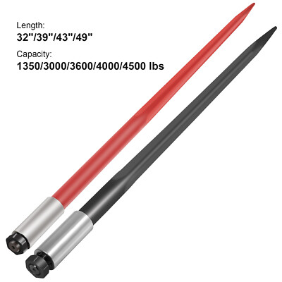 #ad 32quot;39quot;43quot;49quot; Square Hay Bale Spear Wide Tine Spike Skid Conus For Tractor $41.39