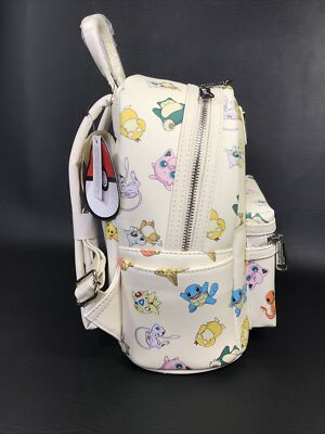 Loungefly Pokemon Gen 1 All over Print Mini Backpack  display picture 1