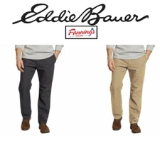 Eddie Bauer Men’s Durable Two-Way Stretch Canvas Work Utility Pant | H21