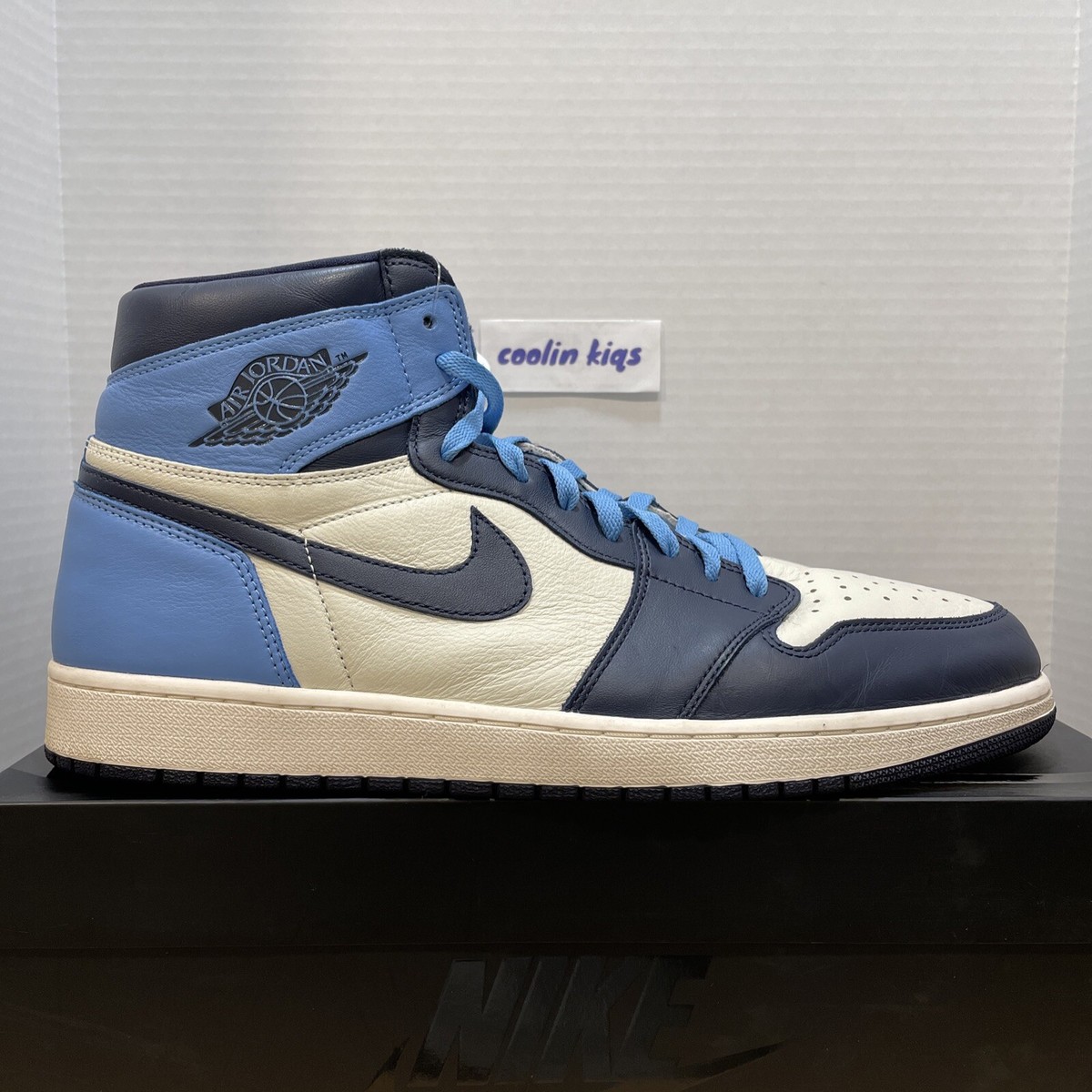 Size 16 - Jordan 1 Retro OG High Obsidian UNC 2019 Size 16 - Jordan 1 Retro OG High Obsidian UNC 2019