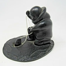 Inuit Fisherman Canadian figurine Resin BOMA Seal Fisherman