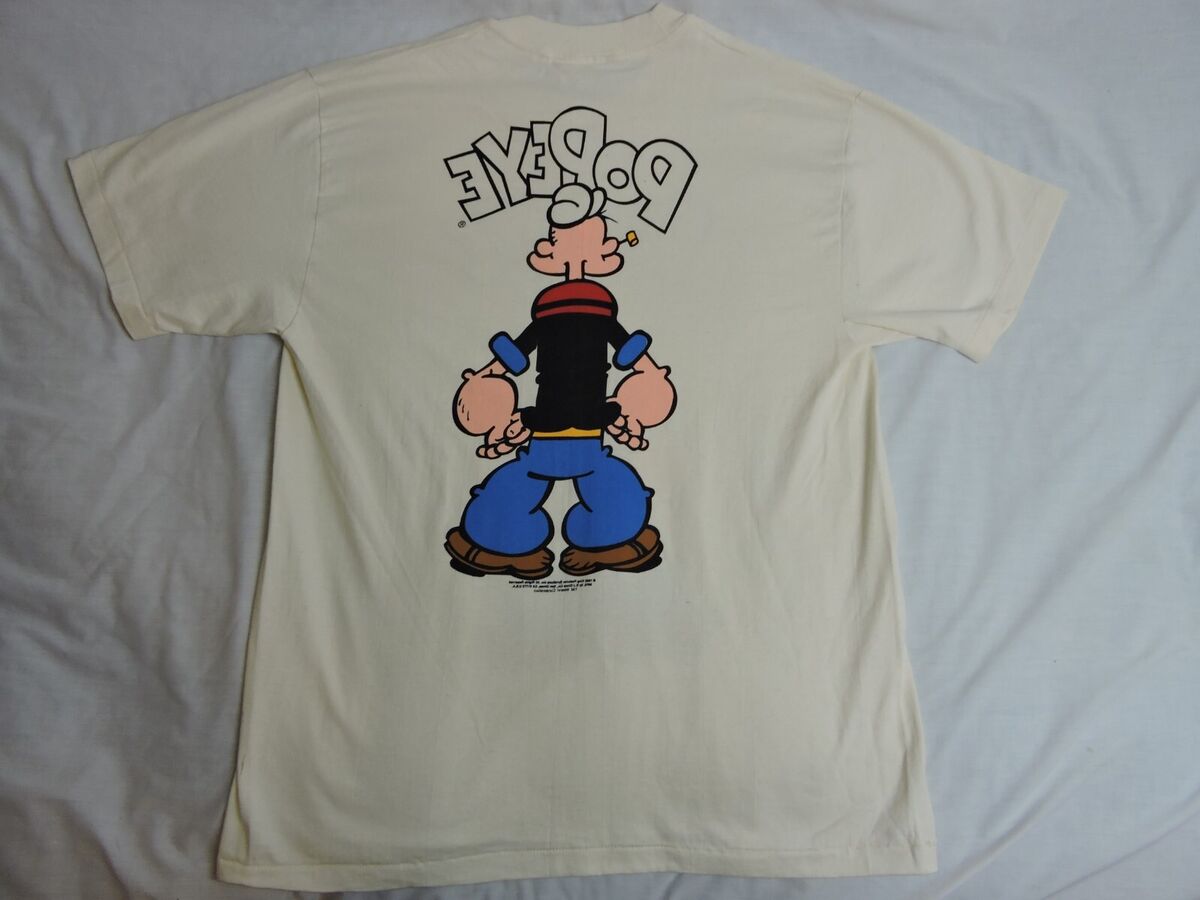 Vintage 90s Popeye T Shirt Men's Large Single Stitch USA | eBay Vintage 90s Popeye T Shirt Men's Large Single Stitch USA | eBay