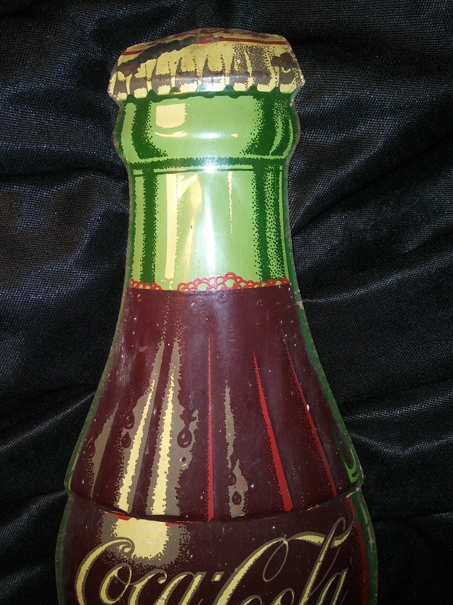 ROBERTSON ANTIQUE COLLECTIBLE COCA COLA THERMOMETER VINTAGE TIN