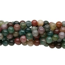 Indian Agate Gemstone Beads Round 4mm Bulk Lot 50 pcs