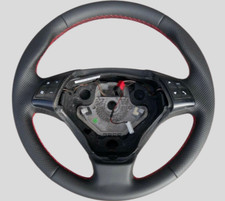 Lenkrad beziehen mit Leder für Fiat Grande Punto Bj. 2005-2012 rote Nähte