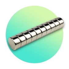 AUKTools Rare Earth Magnets Ten Piece Set - 10mm x 5mm - REMAG10-5