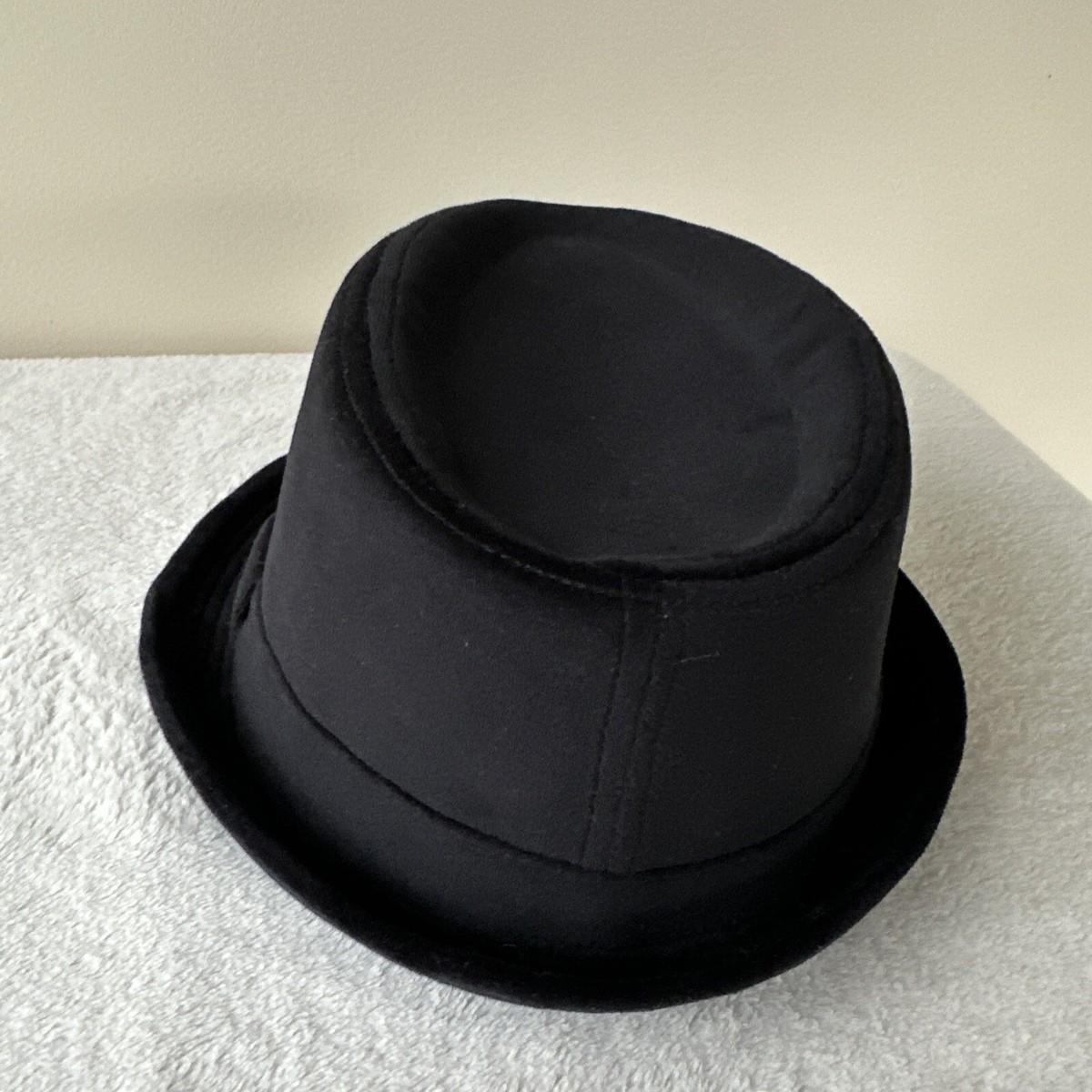 【Velvet】 Harleyトップ Harley Davidson Fedora Black Velvet Felt Cotton Blend Top
