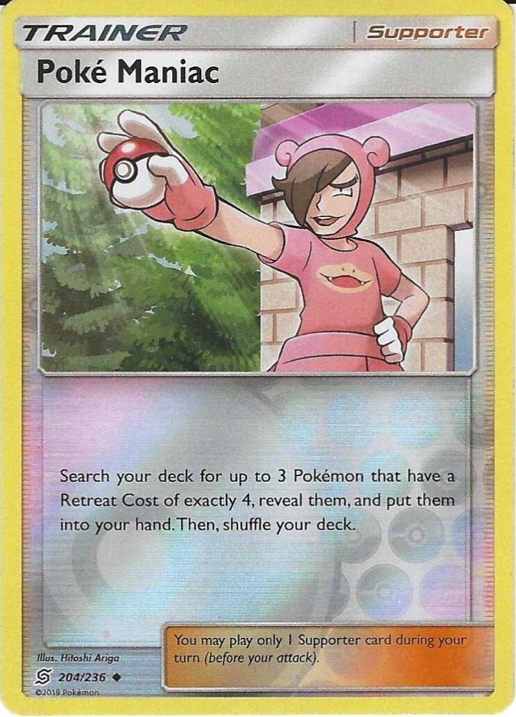 2019 Pokémon Moon & Sun Unified Minds - 204/236 - Reverse Holo - POKE MANIAC