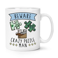 Beware VerrüCkte Puzzle Mann 284Ml Becher Tasse Lustig Spiele Vatertag