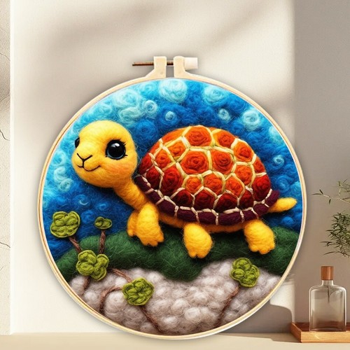 Turtle Frog Wool Needle Felted With Frame, Xmas Gifts For Adults Girls Women - Picture 17 of 17
