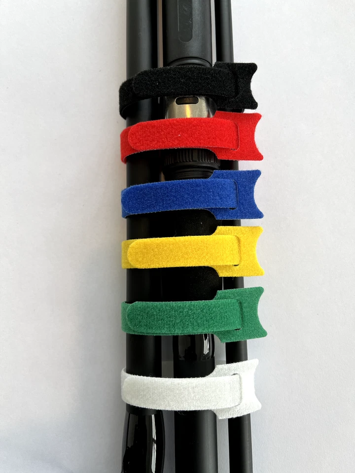 10 bandas de caña de pescar sujetadores para cañas inventadas lazos reutilizables Foto 3 de 4