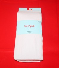 Girls' 2pk Tights - Cat  Jack  Pink Sparkle/White L 12-14