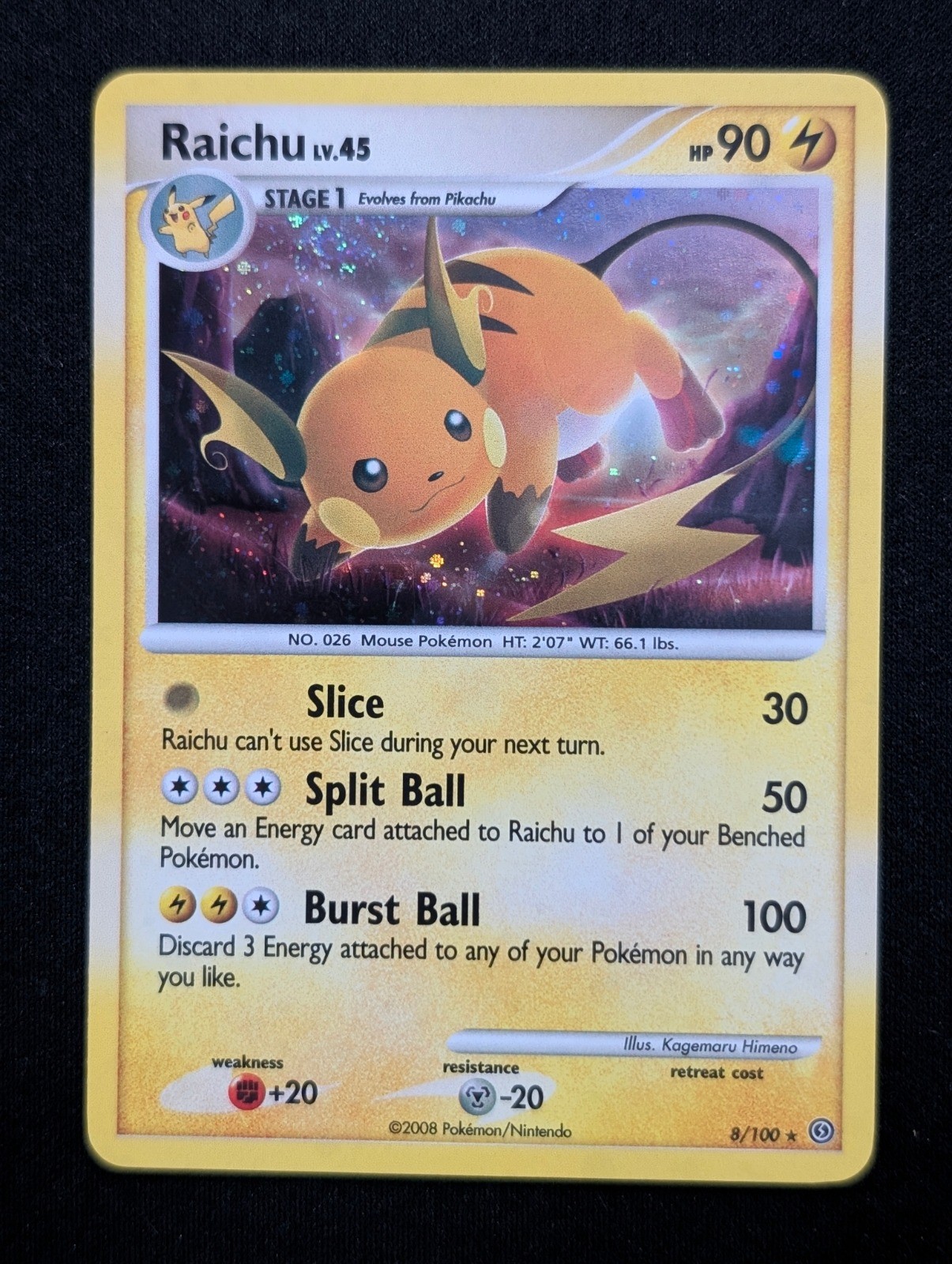 Raichu 8/100 Stormfront Pokemon NM