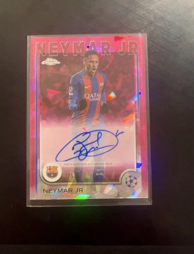 2024 TOPPS CHROME SAPPHIRE UEFA PADPARADSCHA AUTO NEYMAR JR 1/1