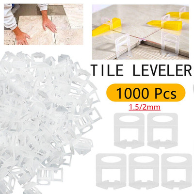 1000 x Zuglaschen Fliesen Nivelliersystem 1,5 2 2,5 3mm Verlegehilfe Plan System