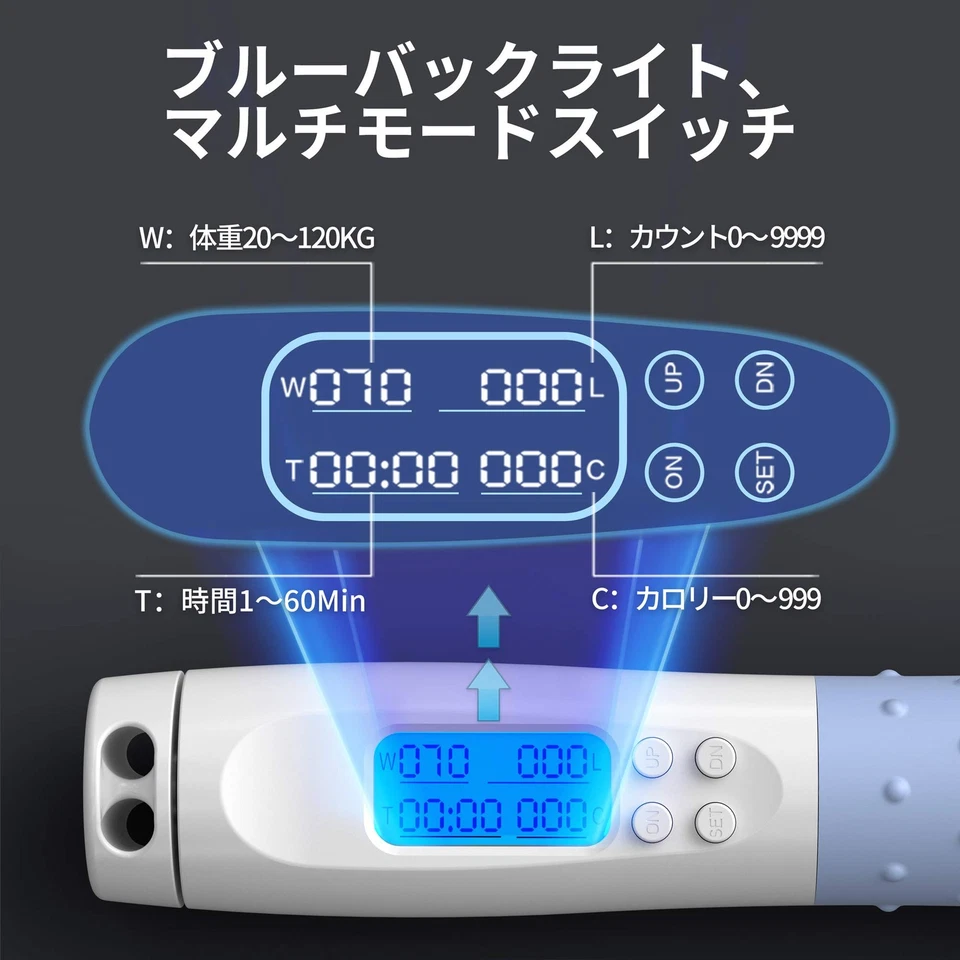 Springseil mit Gewichten Profi Fitness Anti-Rutsch Griffe Kalorienverbrauch  - Bild 2 von 4