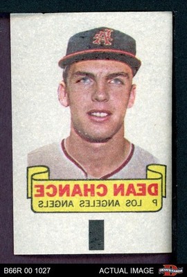 1966 Topps Rub Offs  Dean Chance  Angels 7 - NM