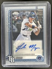 2025 Topps Chrome Update Jake Mangum Auto RC Rookie #AC-JM Rays