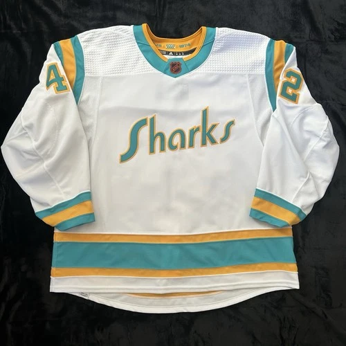 NHL San Jose Sharks Game Worn Used ISSUED Hockey Jersey Reverse Retro Gadjovich