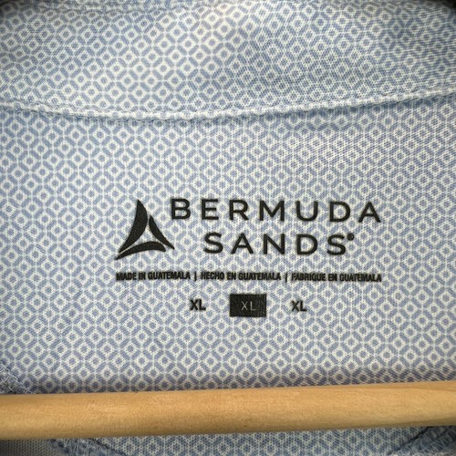 Bermuda Sands Mens Golf Polo Shirt Casual Short Sleeve Geometric Print Size XL - Picture 3 of 9