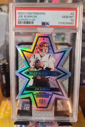 2024 Panini Contenders Superstar Joe Burrow Die Cut PSA 10 POP 4