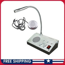 Dual-Way Window Speaker Intercom Talk Through Window Counter Intercom Microphone