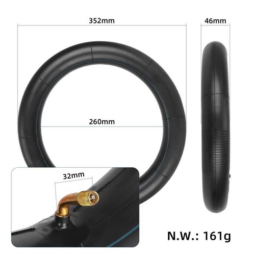 14 Inch 250 Inner Tube For E Bikes Thick Butyl Rubber With Valve Facing Out - Picture 5 of 6