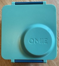 Omie grün blau Bento Box für Kinder Teens, 3 Fächer, Thermoskanne inklusive