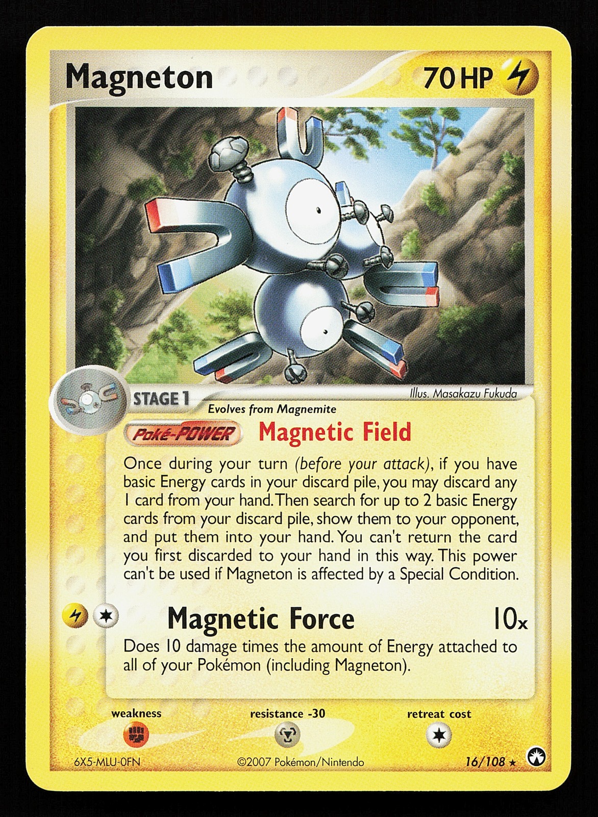 Magneton 16/108 Rare EX Power Keepers Pokémon Card